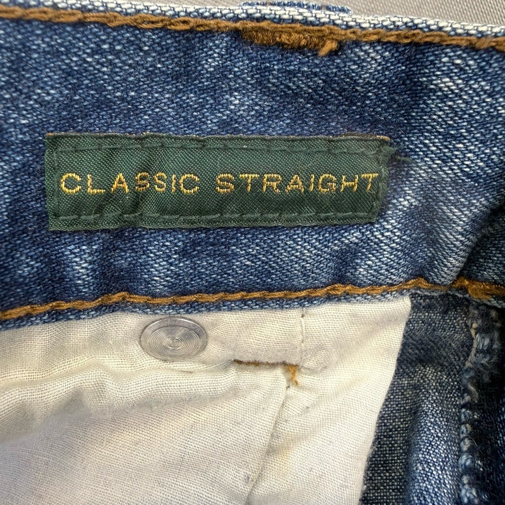 Lauren Ralph Lauren Jeans Co Womens 8 Classic Straight Blue Denim Stretch Pants - Picture 10 of 10